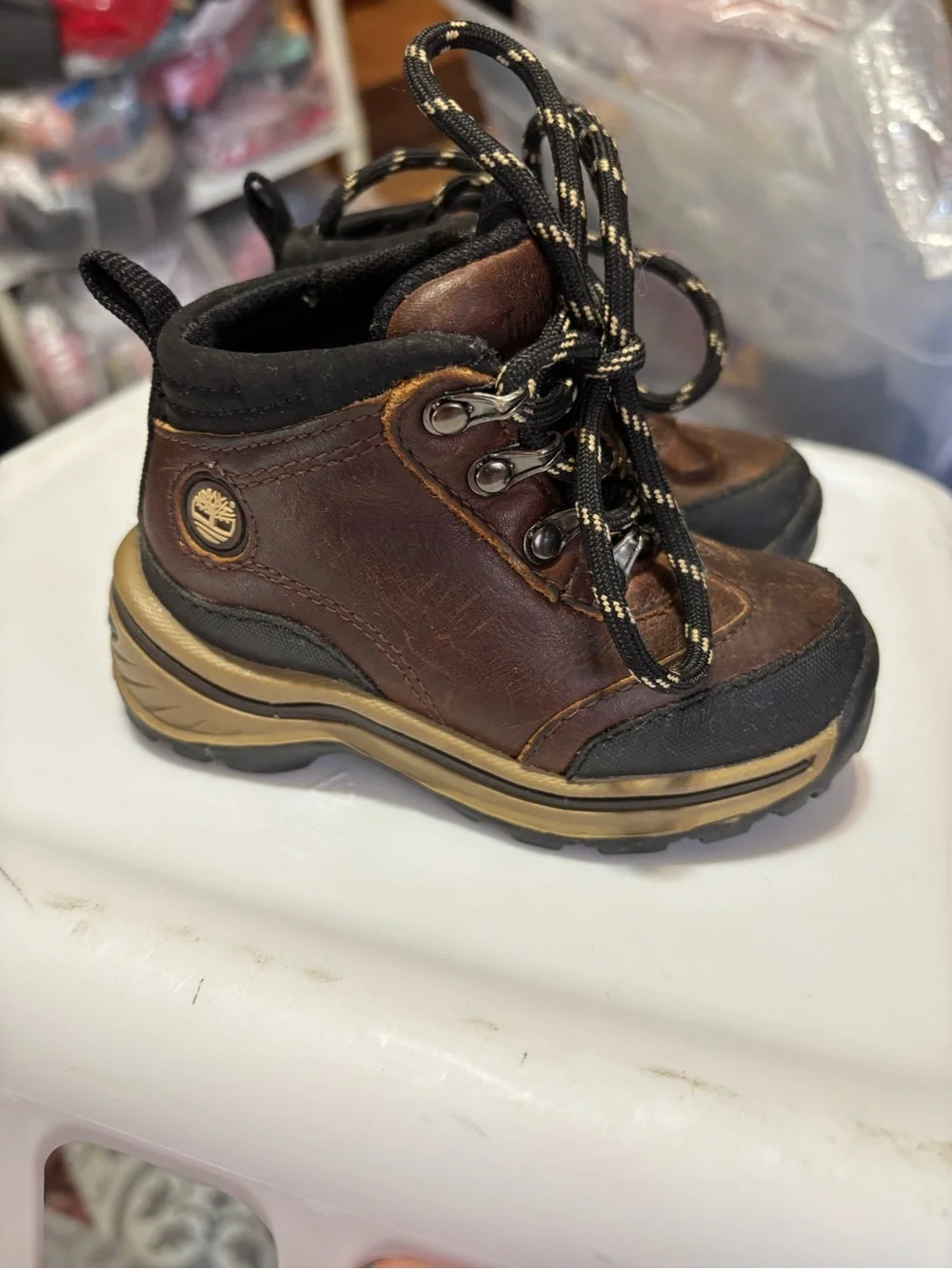 Timberland Boots Toddler 5 dark brown hiking boots